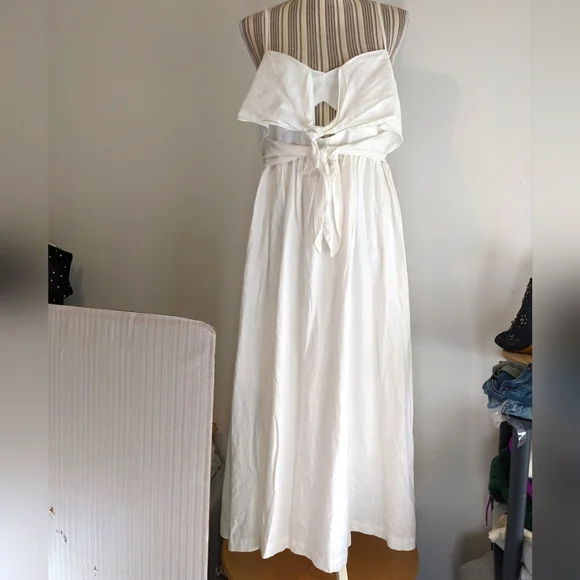 Madewell | Dresses | Madewell White Linen Blend Summer Maxi Dress Nwt |  Poshmark